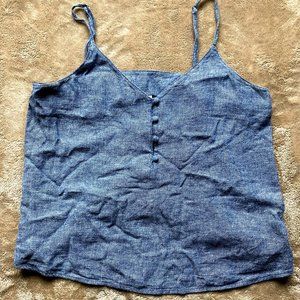 Heathered Blue Crop Top Tank